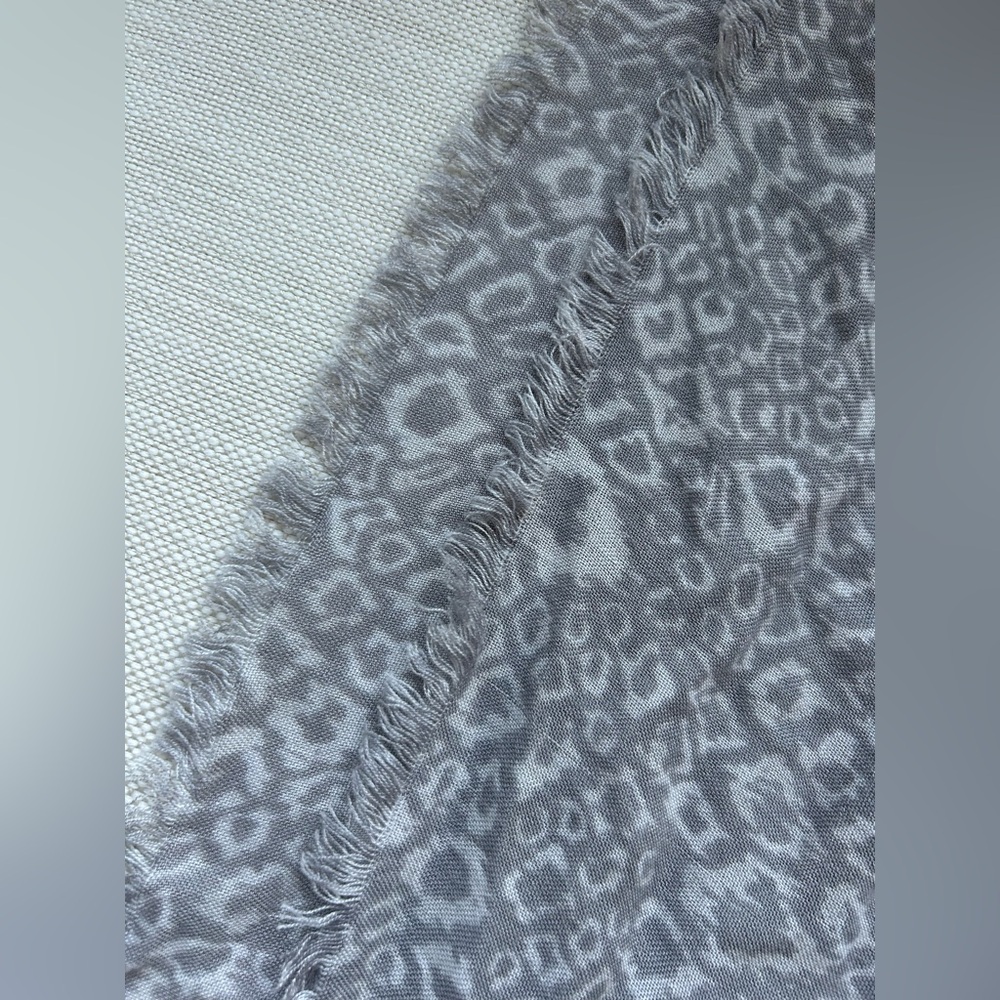 J. Crew Gray Leopard Print Scarf